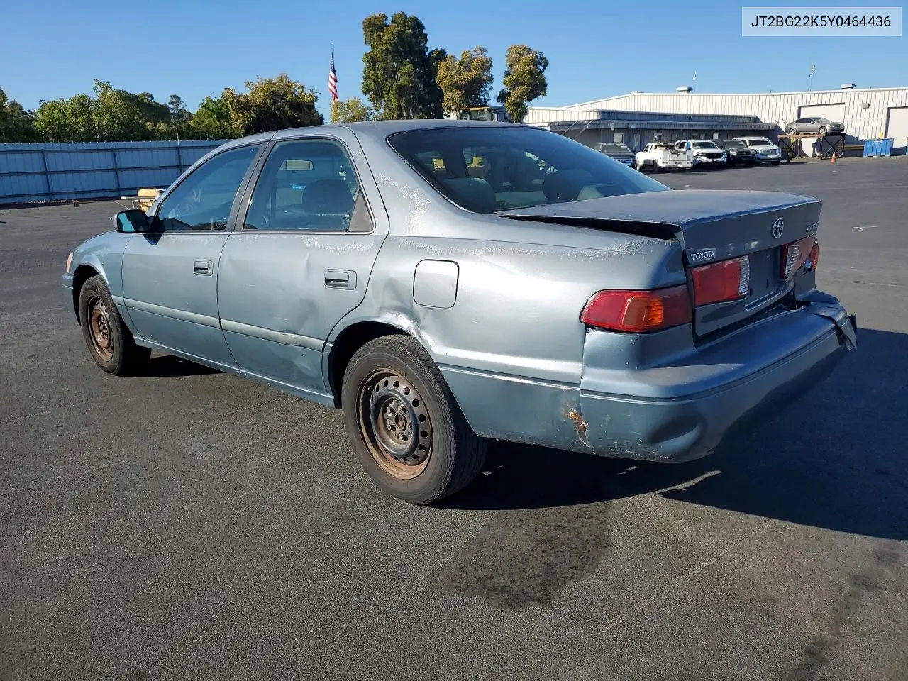 2000 TOYOTA CAMRY VIN JT2BG22K5Y0464436 — фото 2