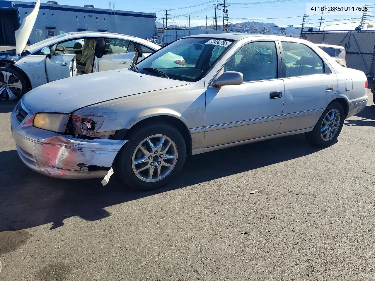 TOYOTA CAMRY 2001, VIN 4T1BF28K51U117605