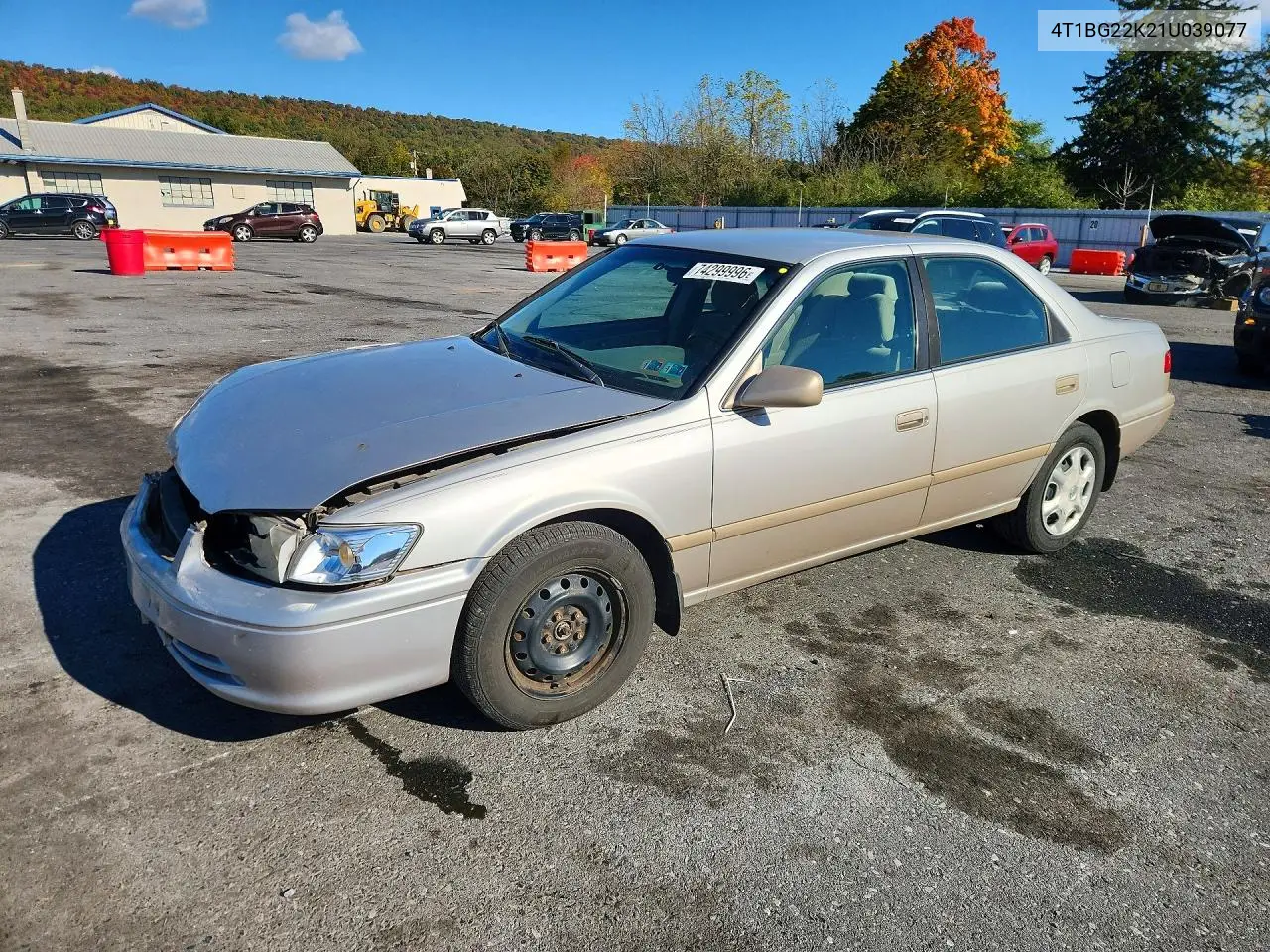 TOYOTA CAMRY 2001, VIN 4T1BG22K21U039077