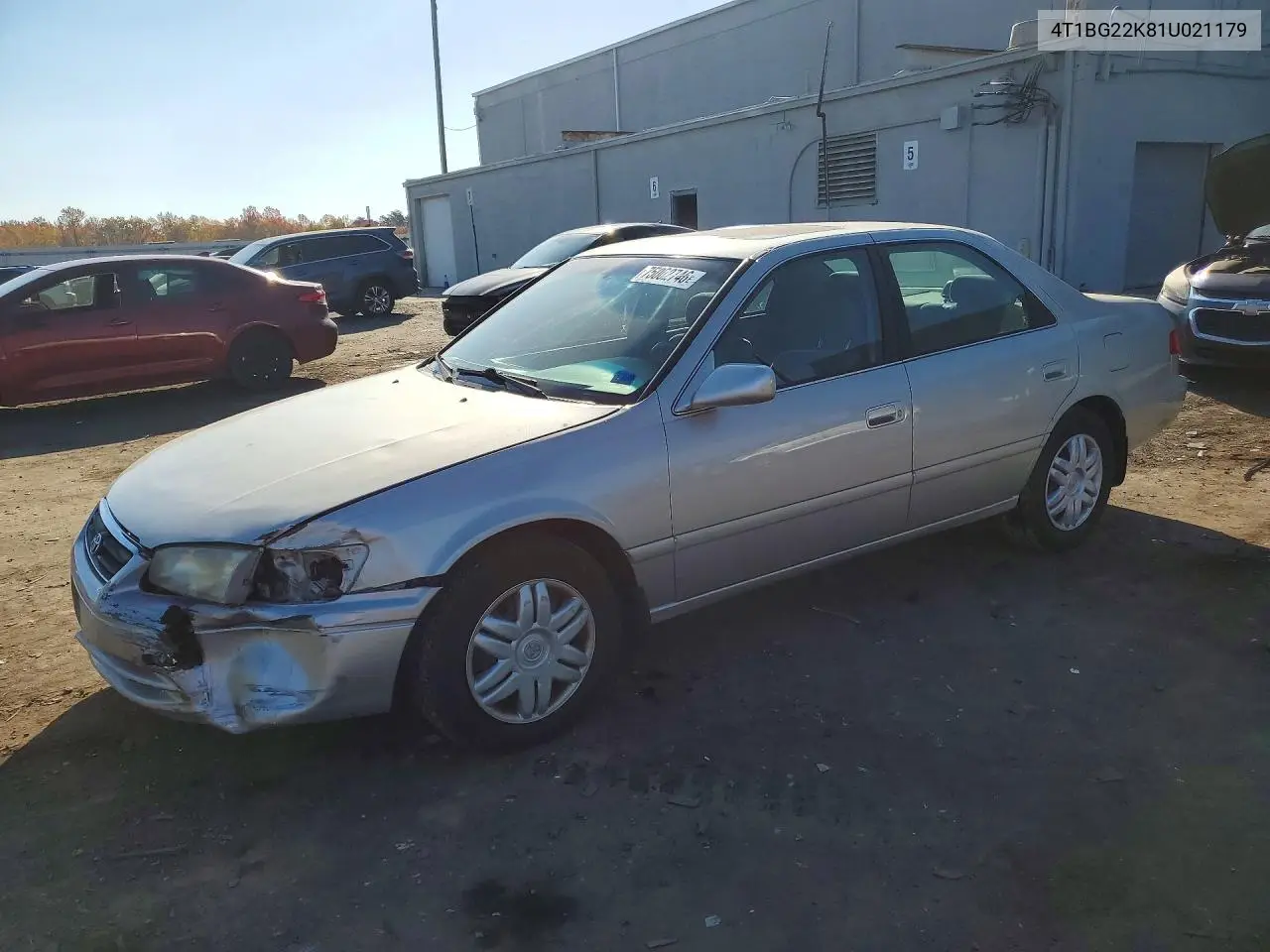 TOYOTA CAMRY 2001, VIN 4T1BG22K81U021179
