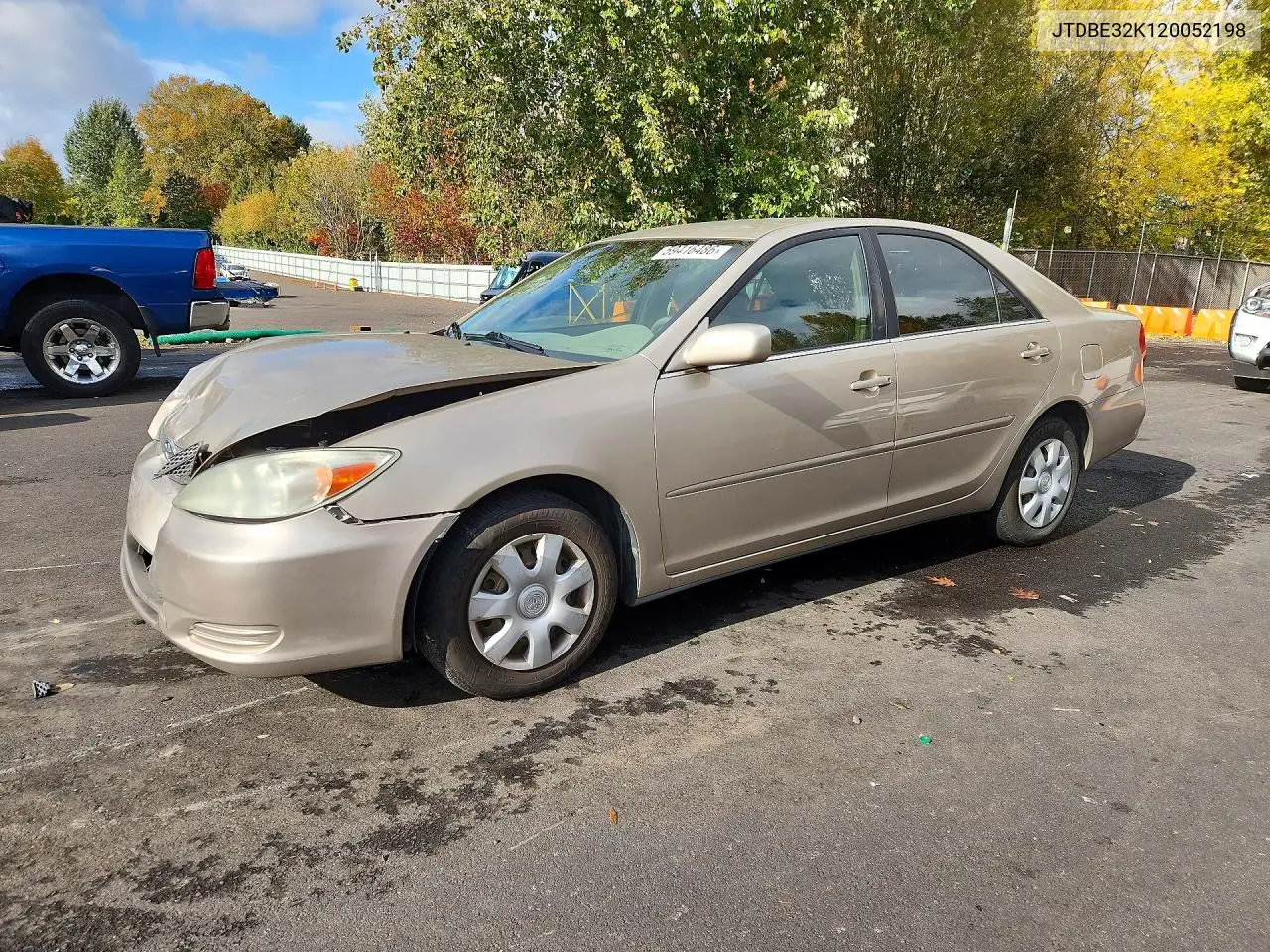TOYOTA CAMRY 2002, VIN JTDBE32K120052198