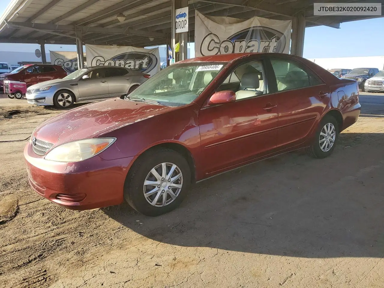 TOYOTA CAMRY 2002, VIN JTDBE32K020092420