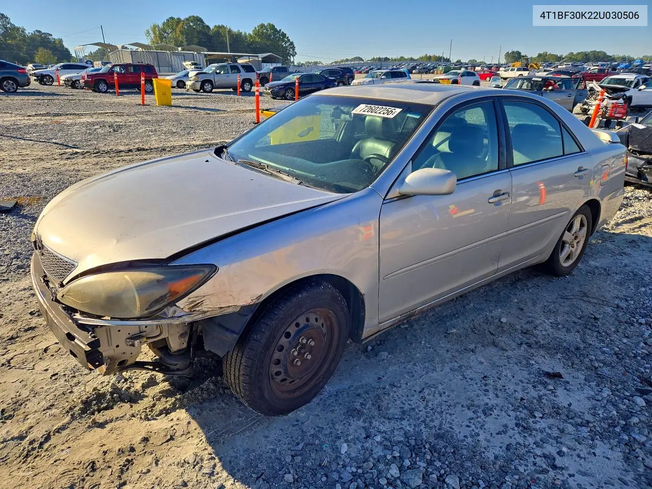 TOYOTA CAMRY 2002, VIN 4T1BF30K22U030506