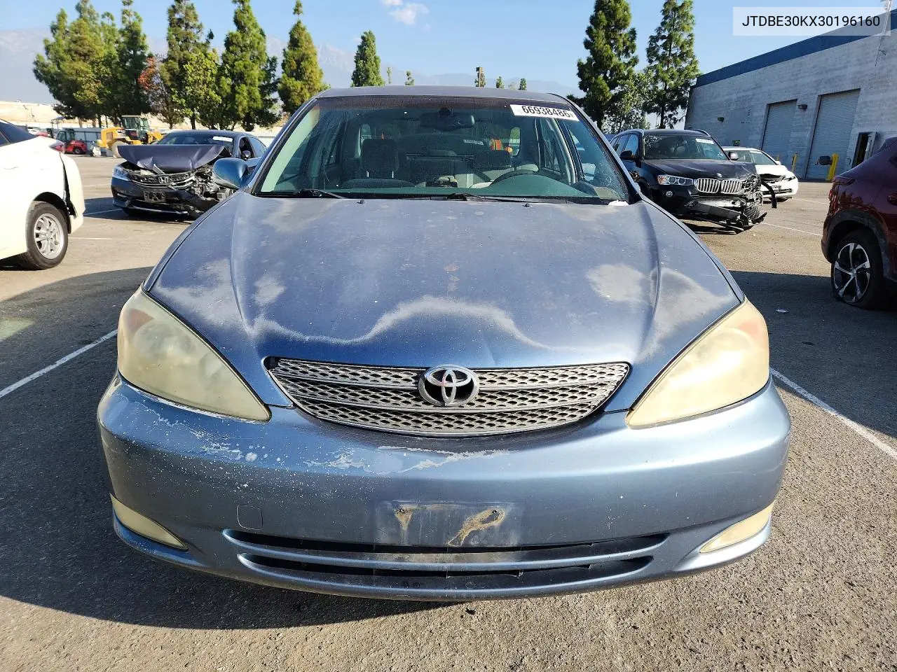 2003 TOYOTA CAMRY VIN JTDBE30KX30196160 — фото 5