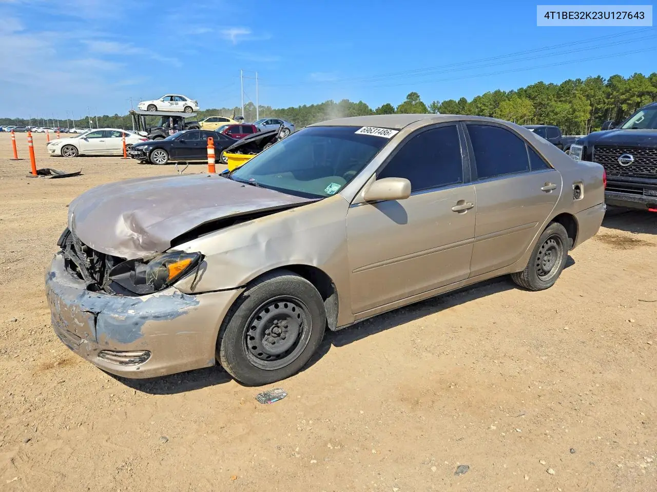 TOYOTA CAMRY 2003, VIN 4T1BE32K23U127643