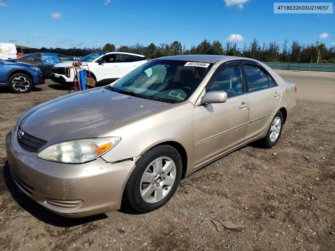 TOYOTA CAMRY 2003, VIN 4T1BE32K03U219057