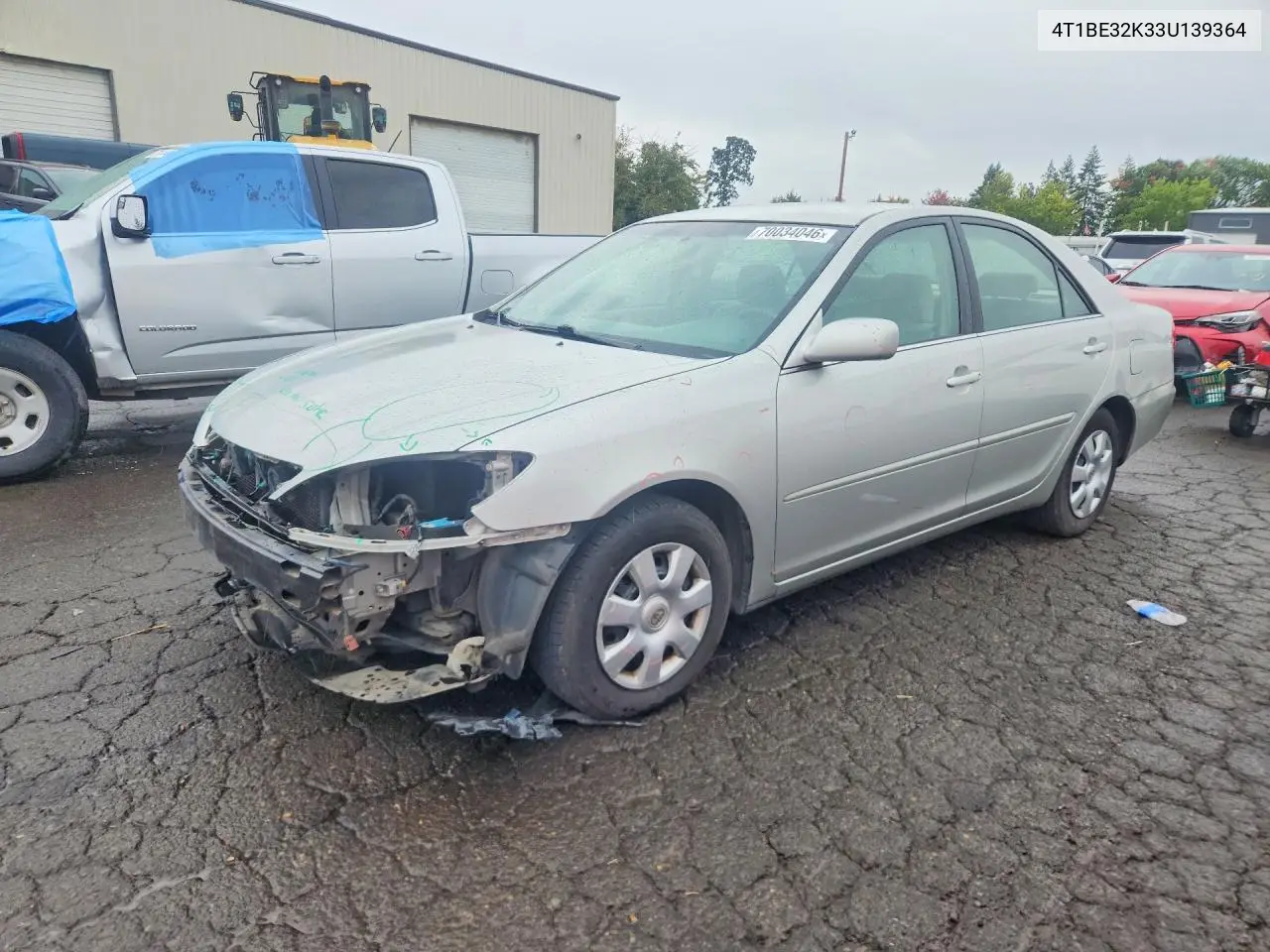 TOYOTA CAMRY 2003, VIN 4T1BE32K33U139364