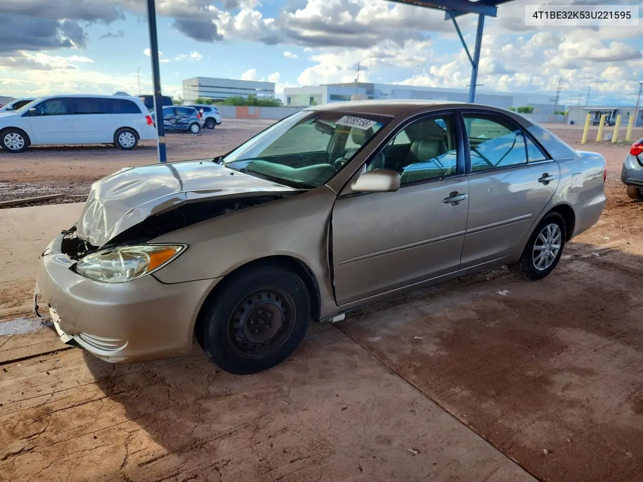 TOYOTA CAMRY 2003, VIN 4T1BE32K53U221595