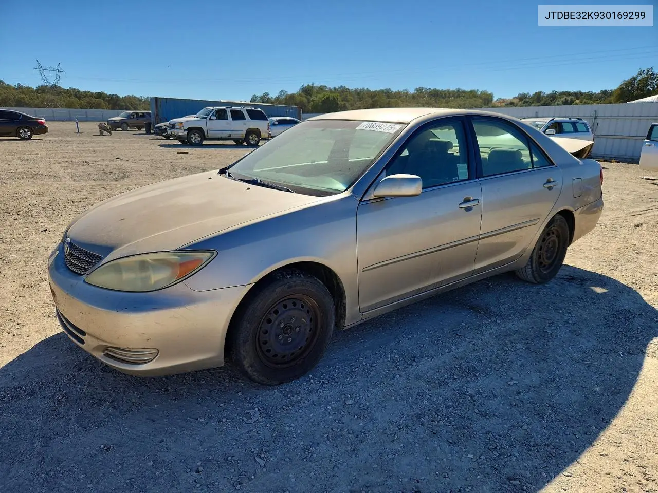 TOYOTA CAMRY 2003, VIN JTDBE32K930169299