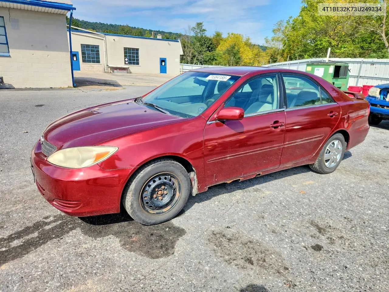 TOYOTA CAMRY 2003, VIN 4T1BE32K73U249334