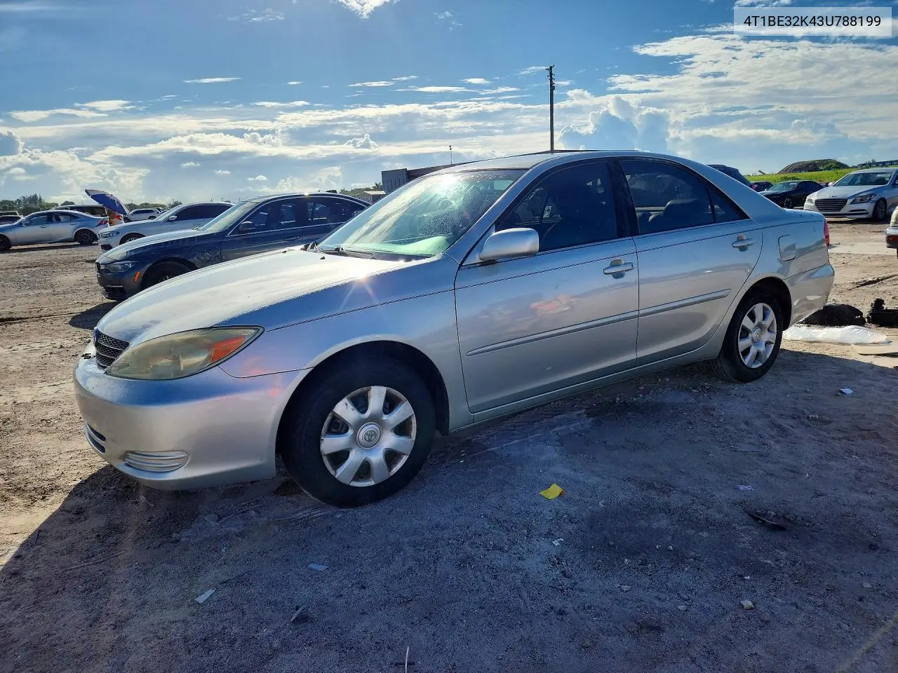 TOYOTA CAMRY 2003, VIN 4T1BE32K43U788199