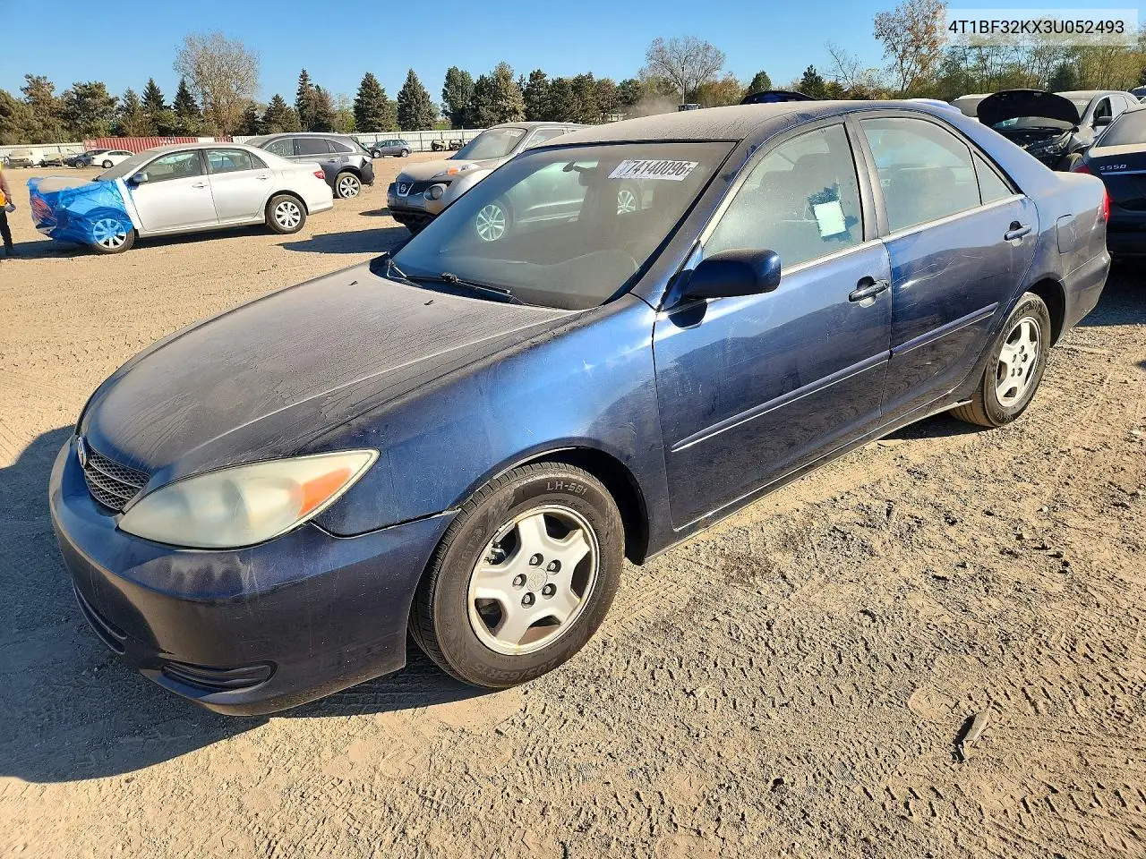 TOYOTA CAMRY 2003, VIN 4T1BF32KX3U052493
