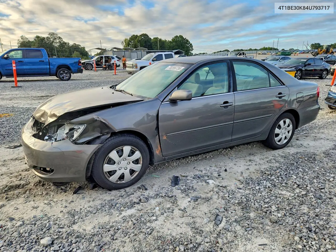 TOYOTA CAMRY 2004, VIN 4T1BE30K84U793717