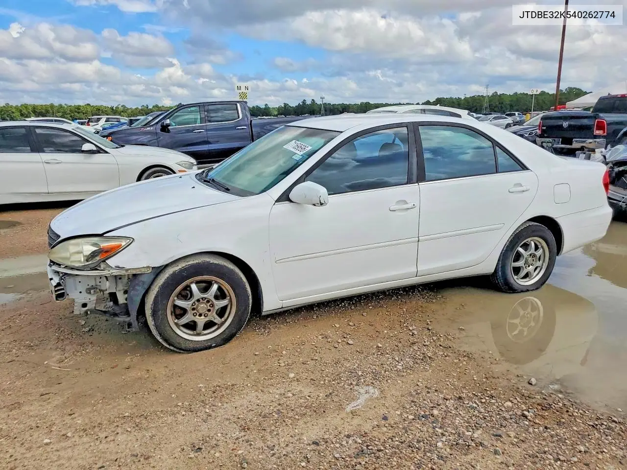 TOYOTA CAMRY 2004, VIN JTDBE32K540262774