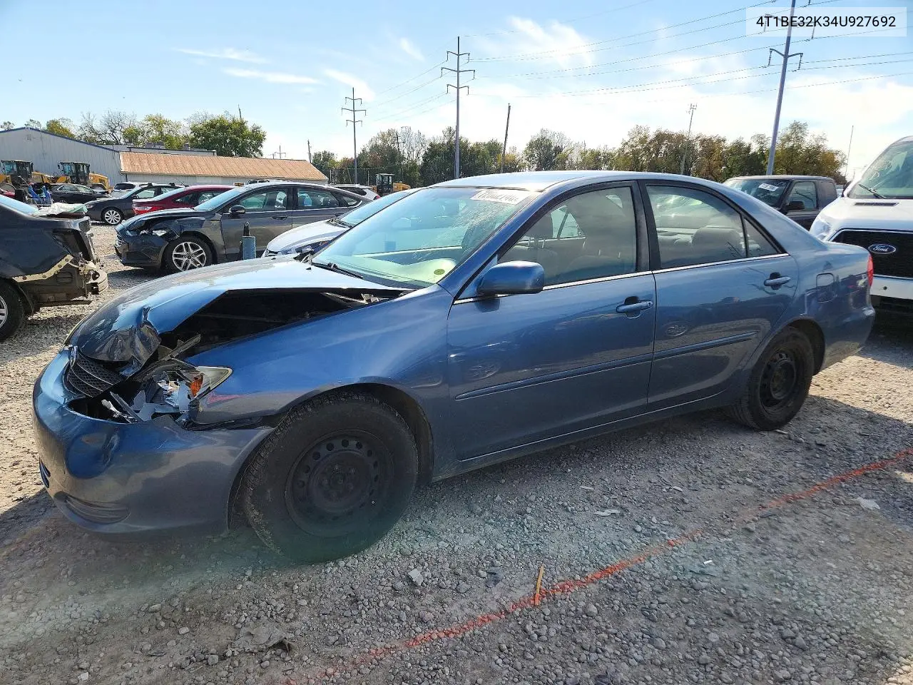 TOYOTA CAMRY 2004, VIN 4T1BE32K34U927692