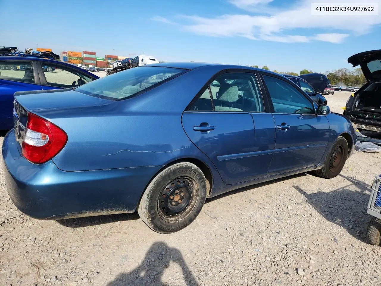 2004 TOYOTA CAMRY VIN 4T1BE32K34U927692 — фото 3