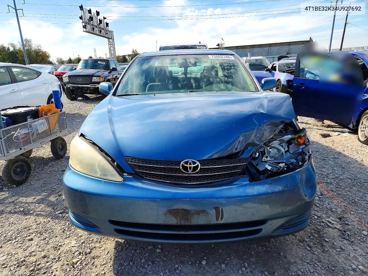 2004 TOYOTA CAMRY VIN 4T1BE32K34U927692 — фото 5