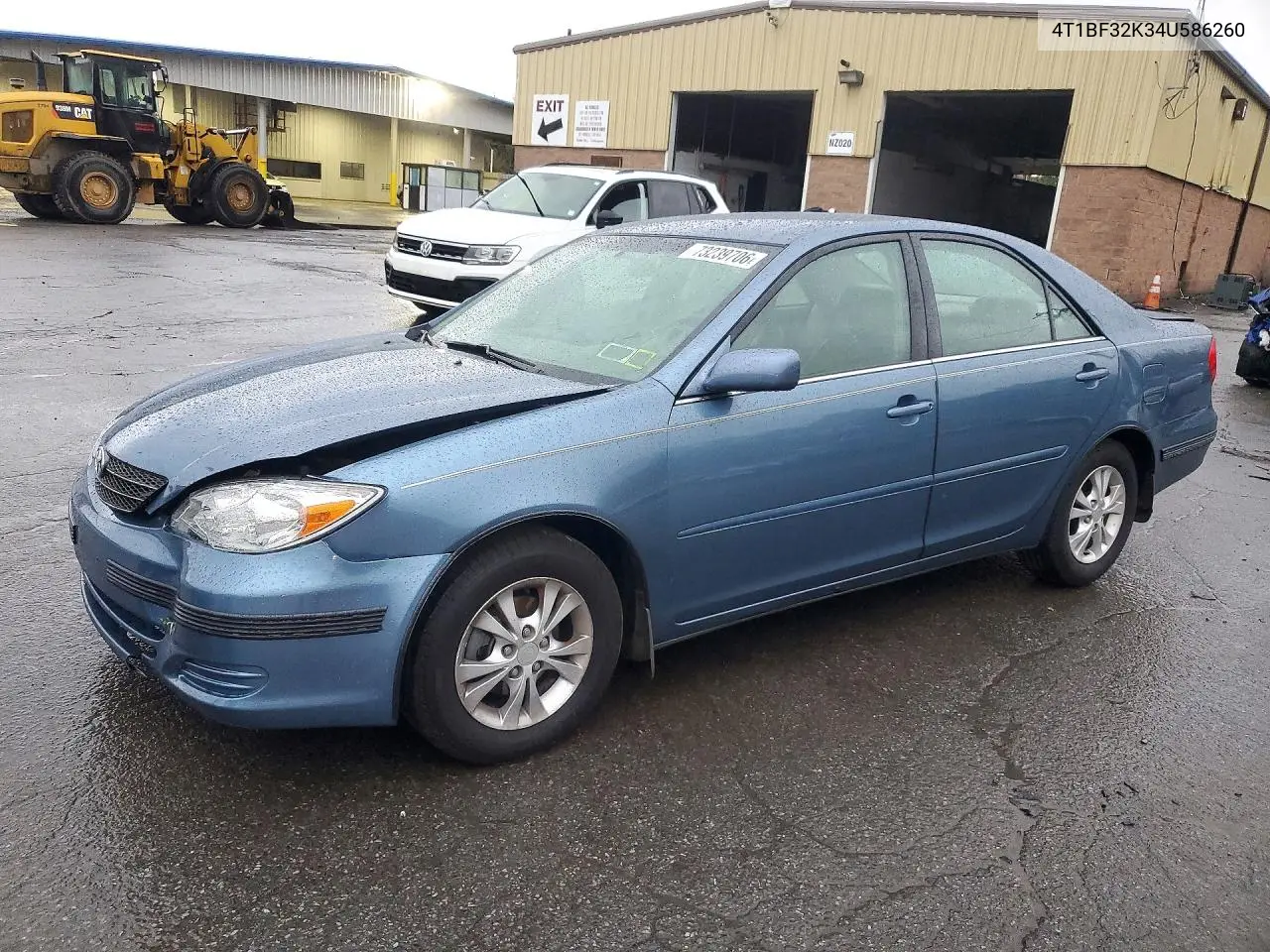 TOYOTA CAMRY 2004, VIN 4T1BF32K34U586260