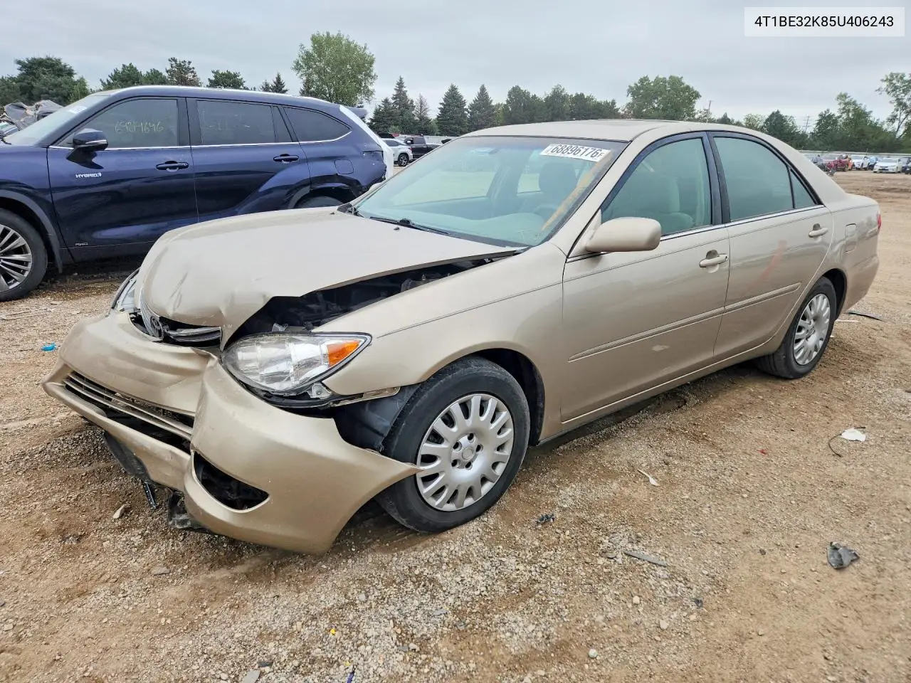 TOYOTA CAMRY 2005, VIN 4T1BE32K85U406243