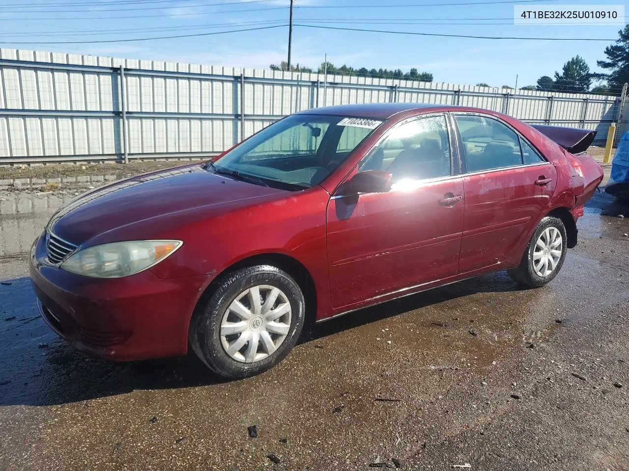 TOYOTA CAMRY 2005, VIN 4T1BE32K25U010910