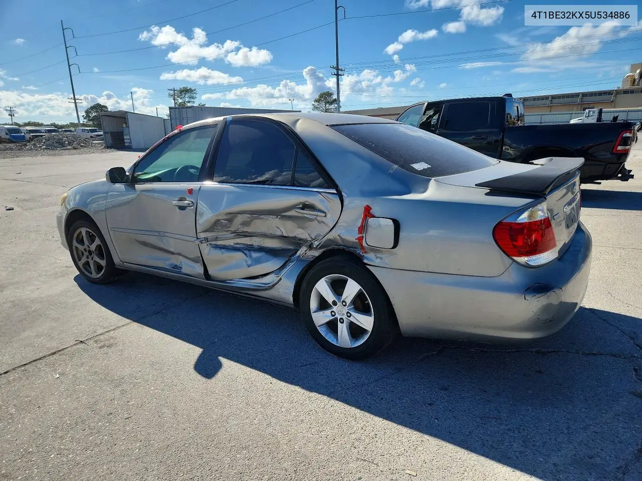2005 TOYOTA CAMRY VIN 4T1BE32KX5U534886 — фото 2