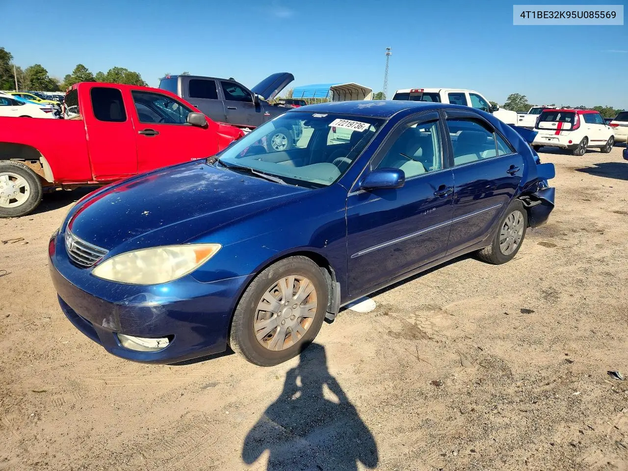TOYOTA CAMRY 2005, VIN 4T1BE32K95U085569