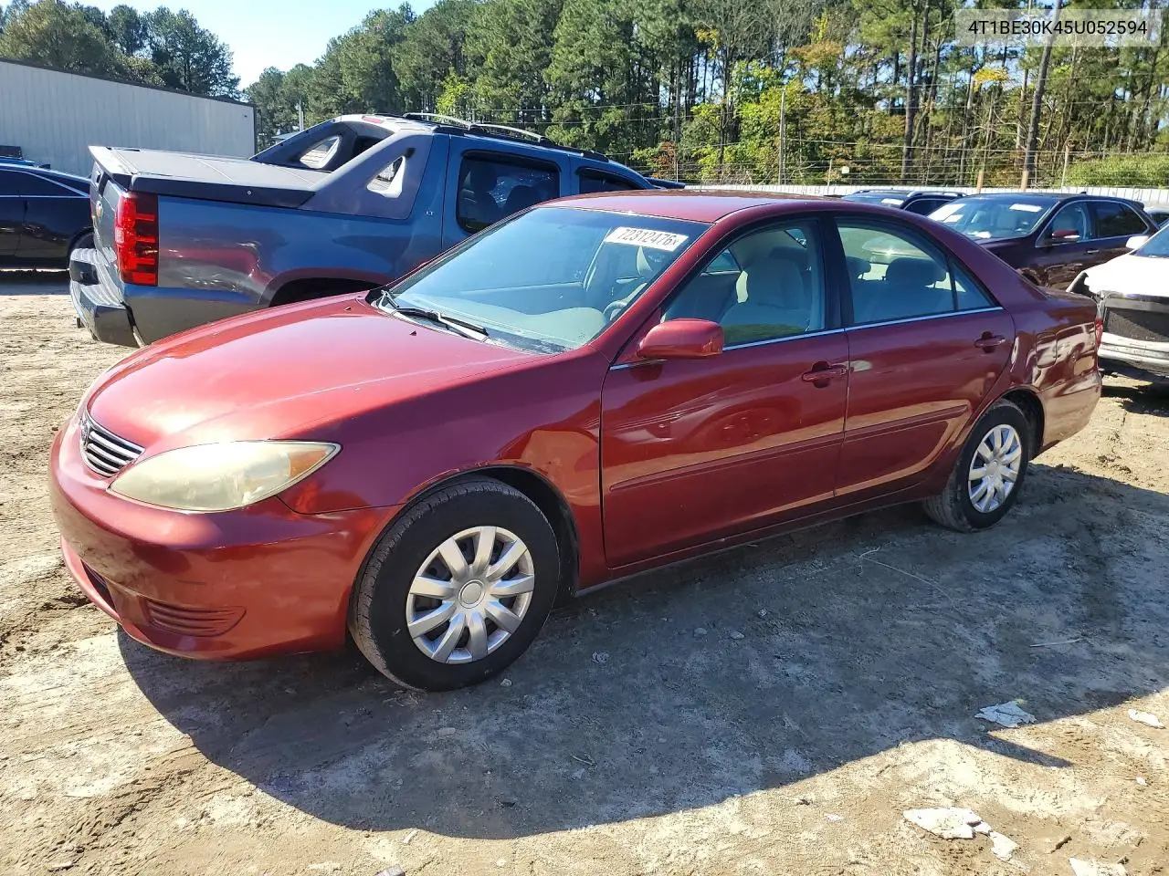 TOYOTA CAMRY 2005, VIN 4T1BE30K45U052594