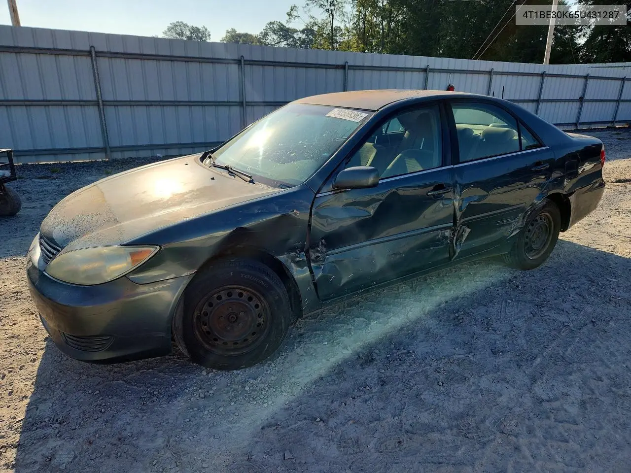 TOYOTA CAMRY 2005, VIN 4T1BE30K65U431287