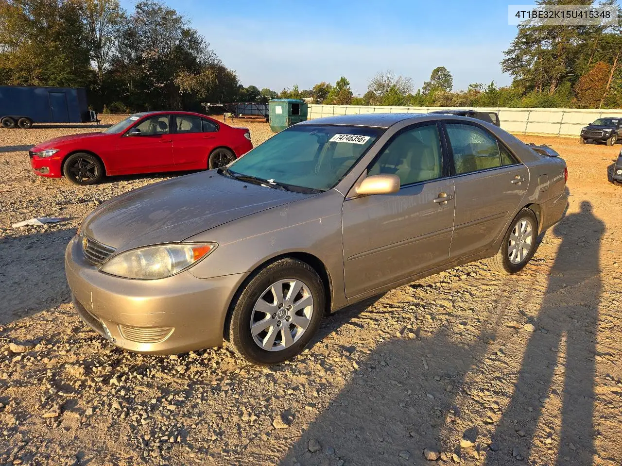 TOYOTA CAMRY 2005, VIN 4T1BE32K15U415348