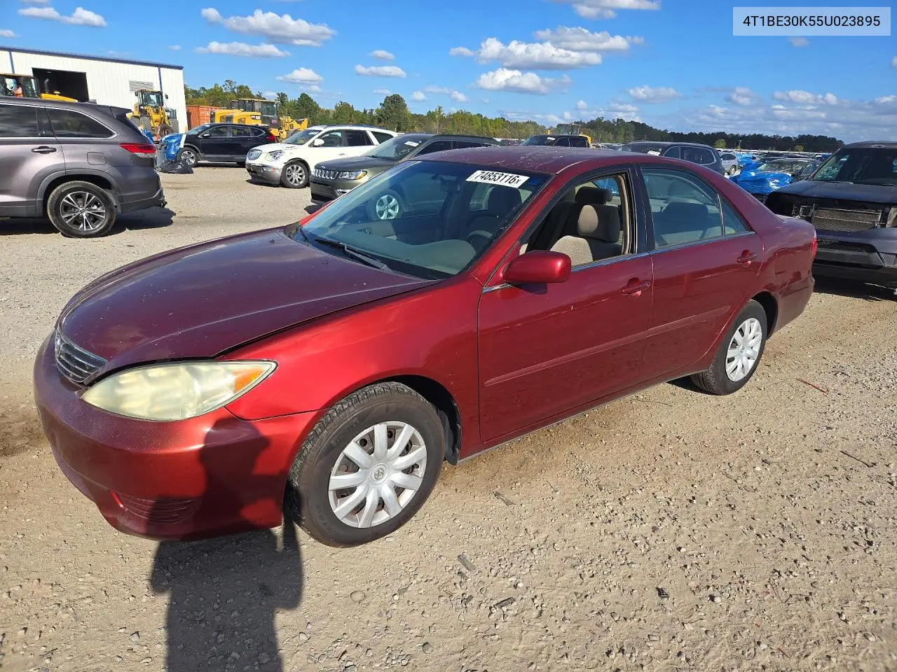 TOYOTA CAMRY 2005, VIN 4T1BE30K55U023895