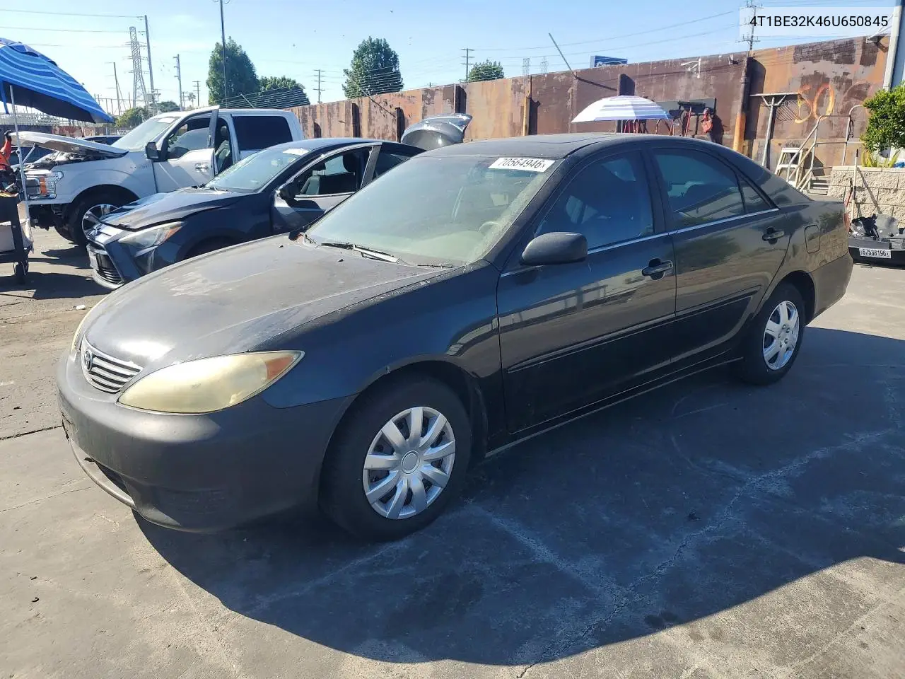 TOYOTA CAMRY 2006, VIN 4T1BE32K46U650845