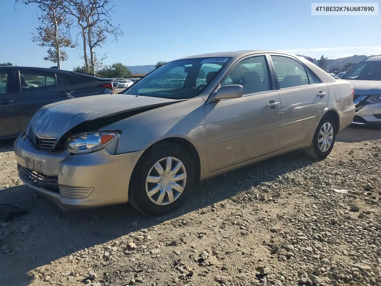 TOYOTA CAMRY 2006, VIN 4T1BE32K76U687890