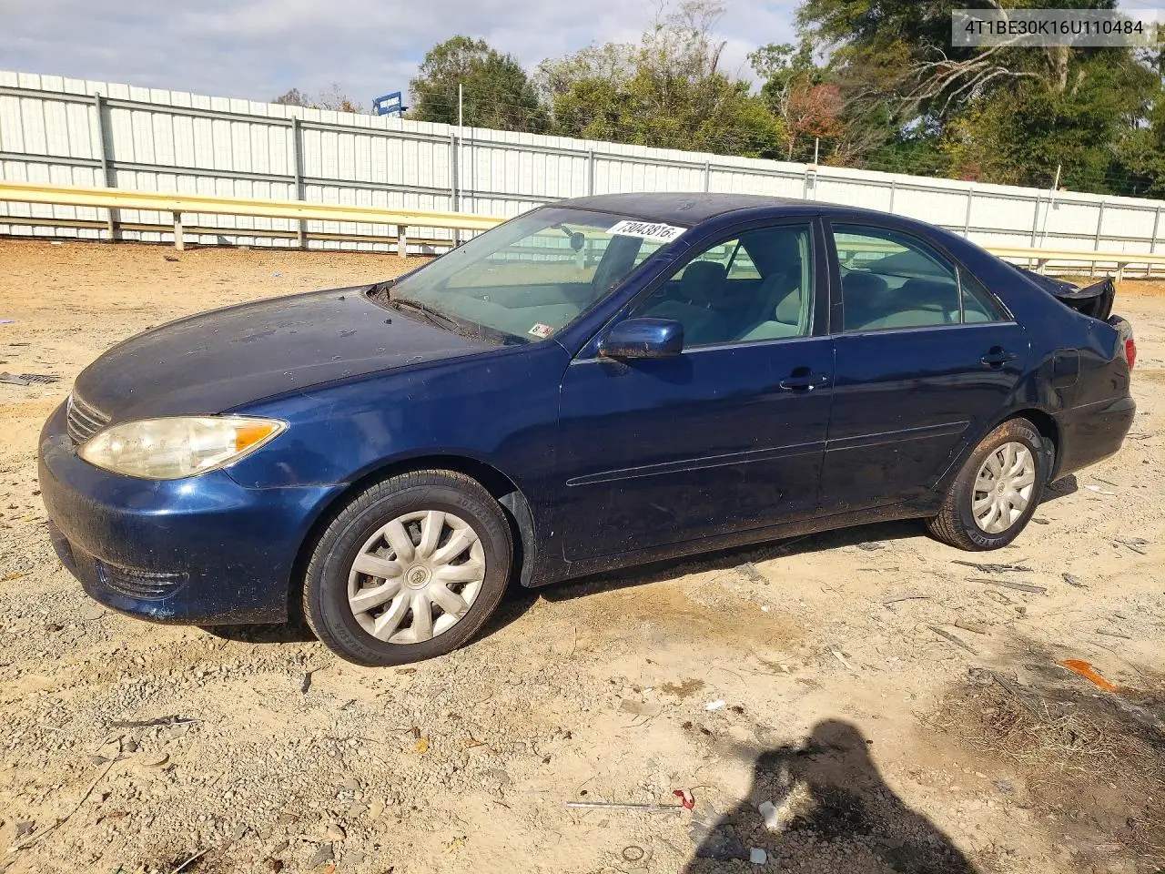 TOYOTA CAMRY 2006, VIN 4T1BE30K16U110484