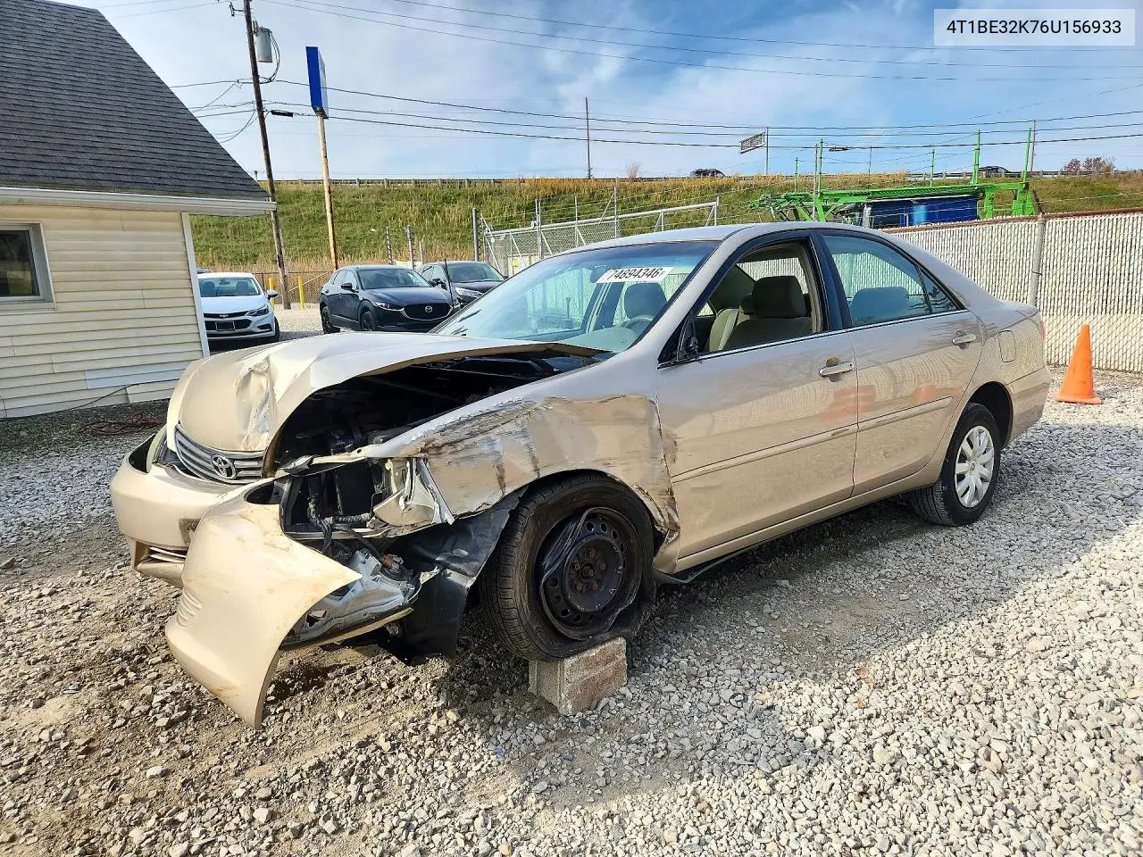 TOYOTA CAMRY 2006, VIN 4T1BE32K76U156933