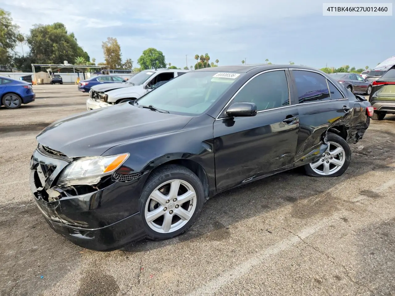 TOYOTA CAMRY 2007, VIN 4T1BK46K27U012460