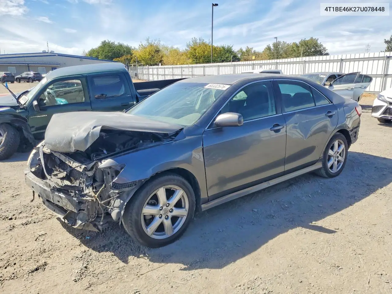 TOYOTA CAMRY 2007, VIN 4T1BE46K27U078448