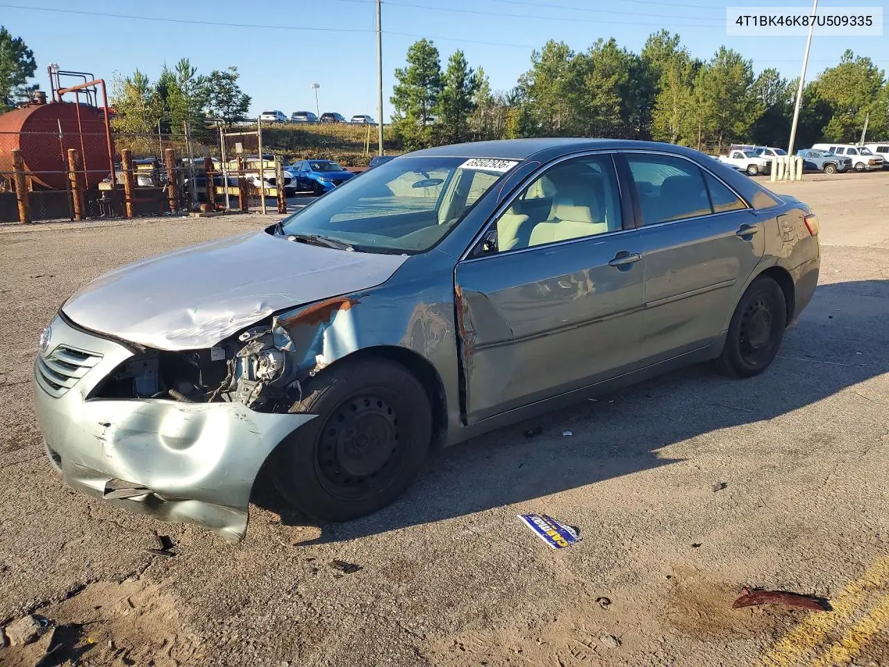 TOYOTA CAMRY 2007, VIN 4T1BK46K87U509335
