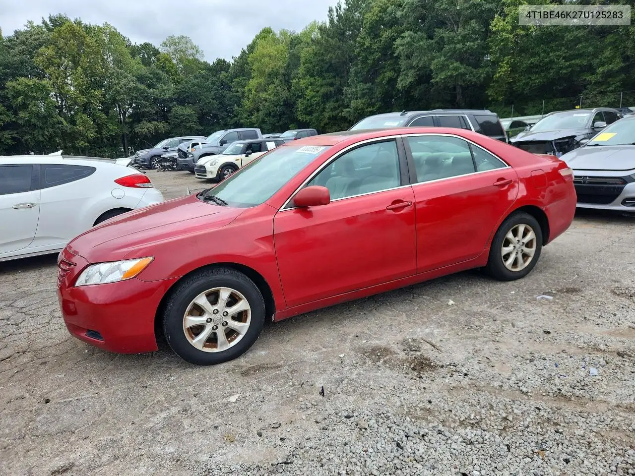 TOYOTA CAMRY 2007, VIN 4T1BE46K27U125283