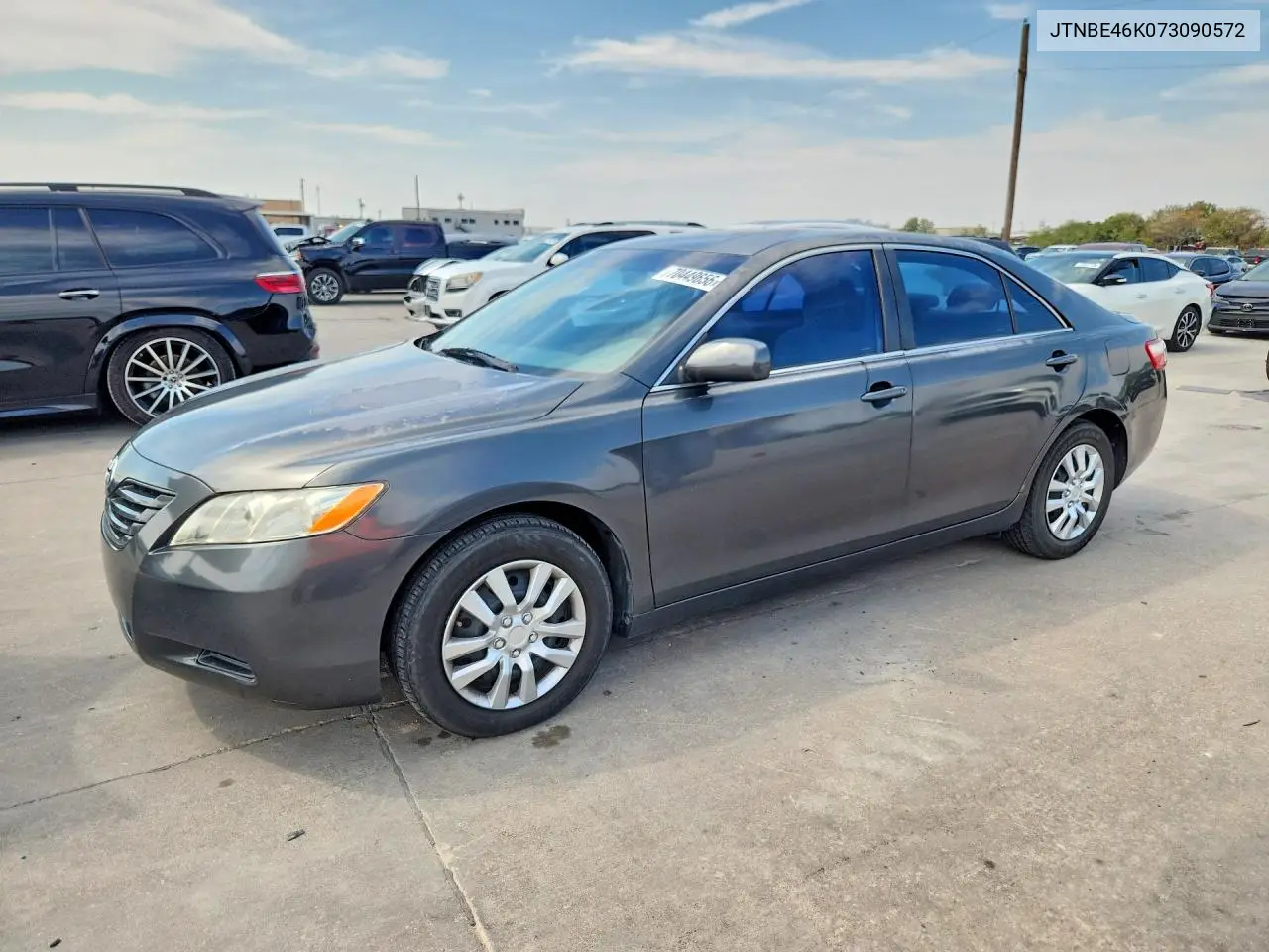 TOYOTA CAMRY 2007, VIN JTNBE46K073090572