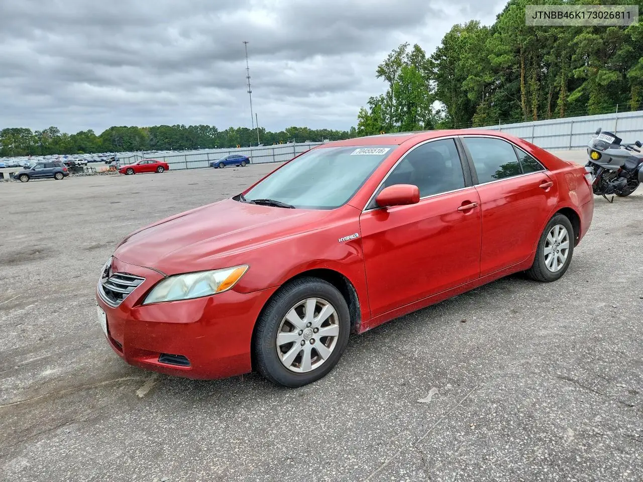 TOYOTA CAMRY 2007, VIN JTNBB46K173026811