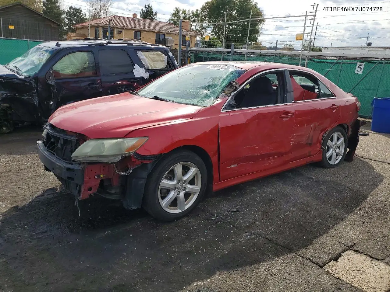 TOYOTA CAMRY 2007, VIN 4T1BE46KX7U074728