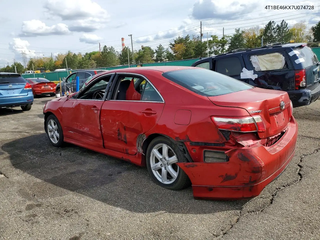 2007 TOYOTA CAMRY VIN 4T1BE46KX7U074728 — фото 2