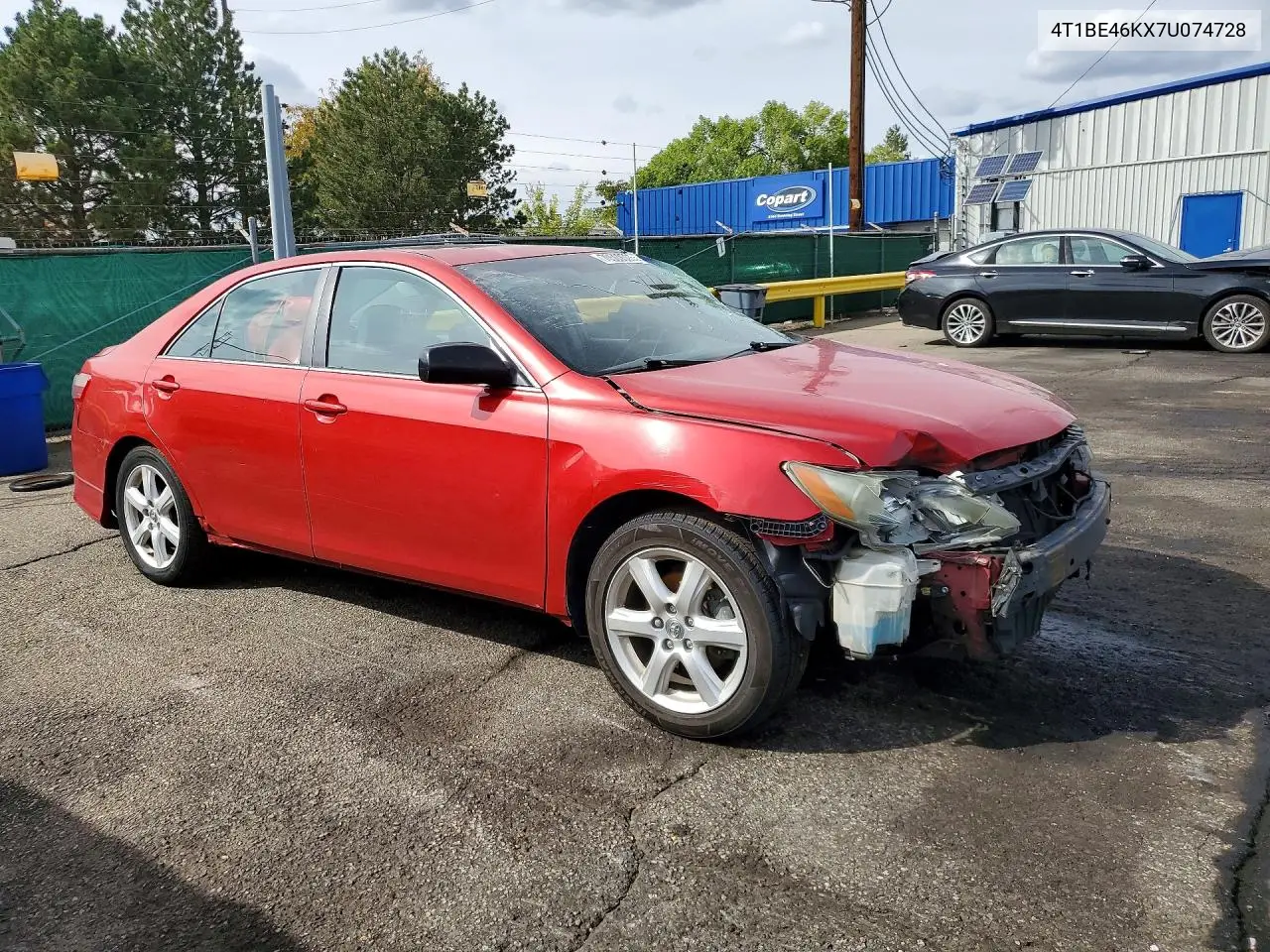 2007 TOYOTA CAMRY VIN 4T1BE46KX7U074728 — фото 4