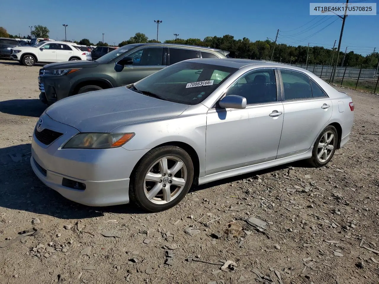 TOYOTA CAMRY 2007, VIN 4T1BE46K17U570825