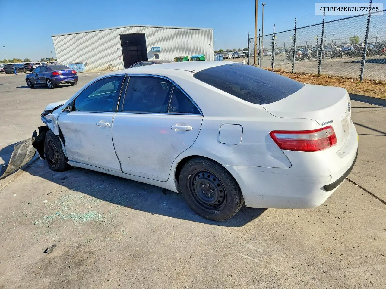 2007 TOYOTA CAMRY VIN 4T1BE46K87U727265 — фото 2