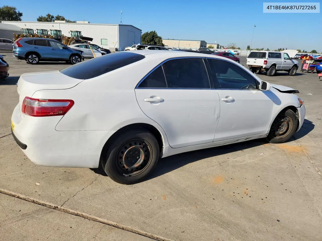 2007 TOYOTA CAMRY VIN 4T1BE46K87U727265 — фото 3