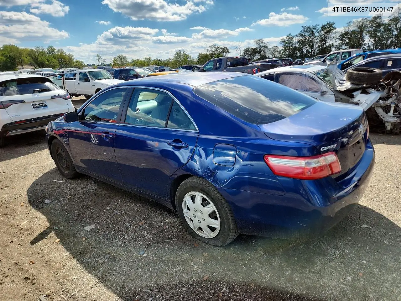 2007 TOYOTA CAMRY VIN 4T1BE46K87U060147 — фото 2