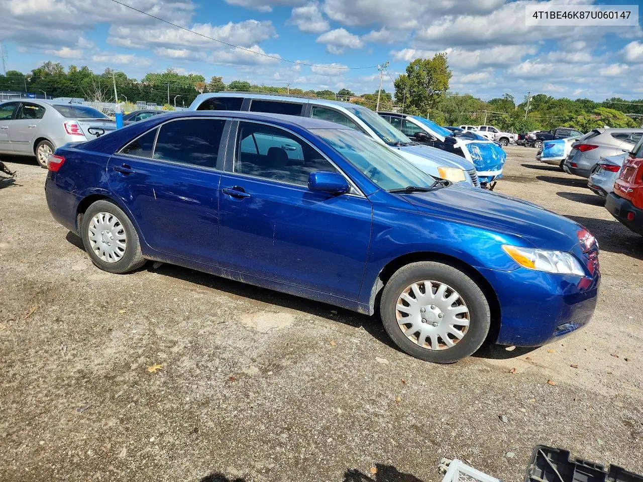 2007 TOYOTA CAMRY VIN 4T1BE46K87U060147 — фото 4