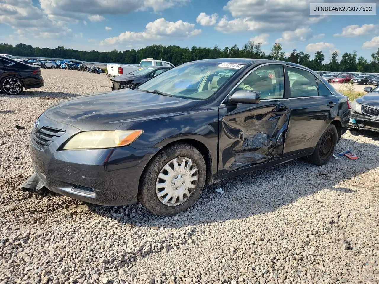 TOYOTA CAMRY 2007, VIN JTNBE46K273077502