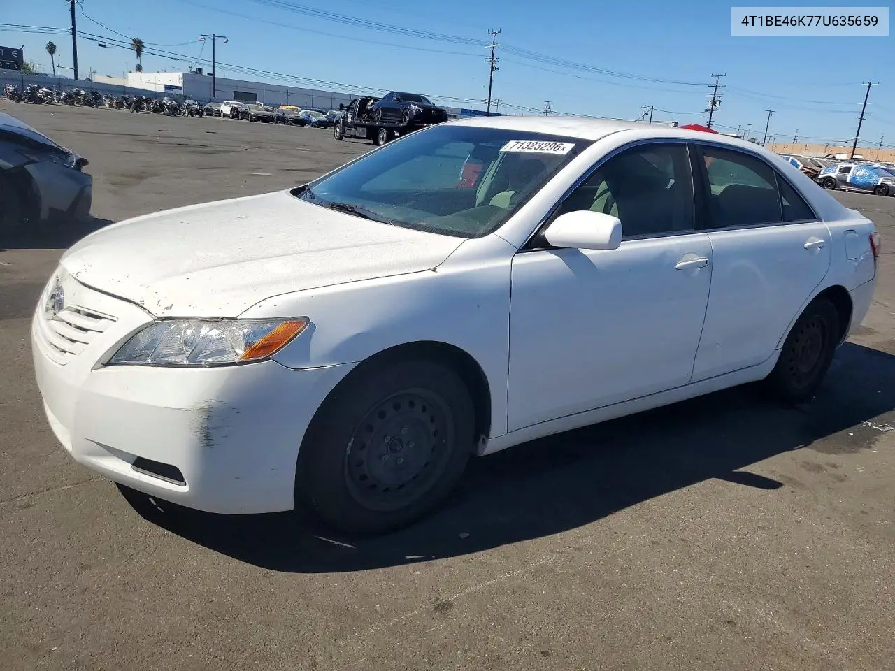 TOYOTA CAMRY 2007, VIN 4T1BE46K77U635659